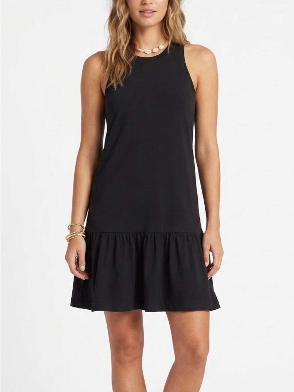 Madewell Brightside Ruffle Tank Mini Dress Black Size S Elevated Basics Ballet